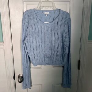 Nordstrom Rack Light Blue Button Up Sweater